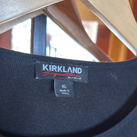 Kirkland Signature Ladies’ Crewneck Sweater Rib Knit Black Size XL - Picture 6 of 8